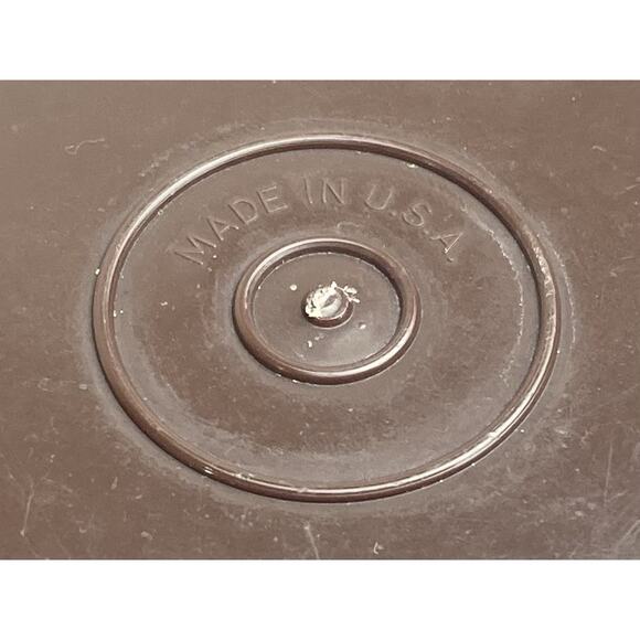 Tupperware Brown 8" Servalier Canister #1204-24 Lid 1205-7 Storage Vintage Clear - Picture 6 of 11